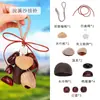 Chocalho de Casca de Fruta Natural Pingente de Bolsa Tecida de Planta Chaveiro de Fruta Artesanal Ornamento Curativo Estilo Floresta Presente Decorativo