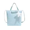 Nova Bolsa de Mão Feminina Versátil Casual de Grande Capacidade com Bolinhas, Bolsa Transversal Estilo Coreano Fresca e Simples na Moda