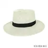 Sombrero de Sol de Paja Transpirable para Playa de Verano, Sombrero de Paja, Sombrero Panamá de Ala Ancha, Sombrero Jazz Británico, Venta al por Mayor de Fabricante, Personalizable
