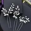 Tocador de novia de comercio exterior horquilla para el pelo pasador clip en forma de U accesorios de modelado pasador de pelo de strass hecho a mano juego de tres piezas A19