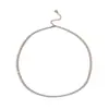 Collar con pedrería, cadena para suéter europea y americana, accesorios para collar, acero inoxidable, circonia cúbica, pulsera, al por mayor, en stock