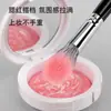 Punta del dedo cepillo de punteado angulado multifuncional lana lado cara iluminador rubor cepillo de maquillaje Cangzhou cepillo de maquillaje de atmósfera