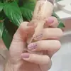 Variedad de Manicuras Impresas Portátiles, Parches Reutilizables de Uñas Postizas en Caja, Patrón de Cuadros Terminado