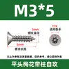 Tornillos Autorroscantes de Cabeza Plana Phillips de Acero Inoxidable 304 M5 Tornillos Autorroscantes de Cabeza Avellanada Ranura Phillips M2M3/M4