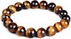 Pulsera de Piedra Ojo de Tigre, Pulsera de Ojo de Tigre Amarillo de un Solo Círculo, Collar Simple Hecho a Mano con Cuentas DIY al por Mayor, Collar de Piedra Natural