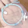 "Céu Azul Enviando Osmanthus" Japonês Cura Cinnamoroll Pulseira Azul Doce Fofa Feita à Mão com Contas Versátil Pulseira Feminina