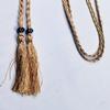 Cinturón casual de poliéster HD130 con borlas, cuerda de cintura decorativa fresca y pequeña, joyería de estilo étnico, cinturón tejido
