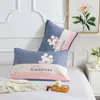 Par de Toallas de Almohada de Gasa de Seis Capas de Algodón Estilo Floral Pastoral para Cuatro Estaciones Universal para el Hogar Cambiante Toalla de Almohada Jacquard Venta al por Mayor