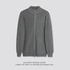 Suéter Cárdigan de Punto de Color Sólido con Cuello Vertical y Doble Cremallera para Hombre, Invierno, Tendencia Juvenil, Otoño, Regular, Casual, Manga Larga