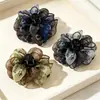 Nuevo Pasador Floral Vintage de Verano 2026 Elegante y Versátil Pintura al Óleo Degradado Accesorio para el Cabello en la Parte Posterior de la Cabeza para Mujeres