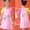 Camisón de niña verano delgado manga corta pijamas para niños vestido de verano de niña manga media ropa de casa al por mayor