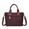 Bolsa de Ombro Feminina em Tecido Oxford, Bolsa de Mão Versátil Impermeável de Nylon, Bolsa Transversal Estilo Mãe, Bolsa de Lona Elegante e Simples para o Dia a Dia