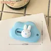 Cuchillo de utilidad con diseño de conejo en nube de colores, mini cuchillo portátil lindo para niñas, para abrir paquetes, cortar papel de oficina