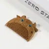 Peine de Sándalo Verde Mini Portátil de Bolsillo Doce Signos del Zodiaco Logo Personalizado Peine de Madera Regalo para Mujer Peine para Bebé