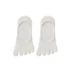 Calcetines de Cinco Dedos para Mujer, Estilo Delgado de Verano, Seda de Mora, Malla Fresca, Transpirables, Invisibles, Antideslizantes, Calcetines con Dedos Separados Wcl