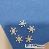 Nuevos Accesorios para Uñas de Copo de Nieve Navideño Ultra Brillantes de Circonia, Decoraciones de Uñas de Copo de Nieve Incrustadas con Diamantes de Lujo Ligero, Decoraciones para Uñas Portátiles