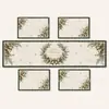 Juego de cinco piezas de camino de mesa y mantel individual navideño transfronterizo, decoración de mantel de poliéster de hombre de jengibre, dropshipping disponible
