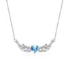Collar de alas de ángel para mujer, cadena de clavícula de plata de ley 999, colgante de nicho, regalo de cumpleaños para novia, 2024