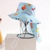 Chal Sombrero Infantil para Mujer Primavera y Verano Sombrero de Cubeta Delgado para Niños y Niñas Protección de Cara y Cuello de Dibujos Animados Sombrero de Sol de Verano para Bebé
