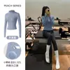 Nova Jaqueta de Yoga de Veludo Pilates Top Justo com Zíper Fitness Corrida Esportes Gola Alta Jaqueta Manga Longa