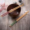 Hashis de Bambu para Casa Restaurante Panela Quente Utensílios de Mesa Cozinha Casa 100 Cor Madeira Maciça Pontiagudos Longos Hashis para Uso Diário