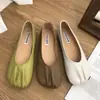 Zapatos de Abuela para Mujer Zapatos Planos 2025 Nuevo Estilo Coreano Versátiles Cuatro Estaciones Zapatos de Tacón Fruncidos Planos para Mujeres Embarazadas