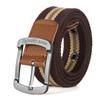 Cinturón de Cuero para Hombre y Mujer con Hebilla de Pasador, Cinturón de Lona Casual para Pantalones Cargo, Cinturón Moderno para Estudiante, Juventud, Entrenamiento Militar, Aire Libre, Estilo Retro