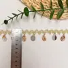 Encaje con Borlas Bohemio Personalizado, Encaje de Algodón, Encaje Tejido a Mano Hecho a Medida de Fábrica, DIY para Textiles del Hogar