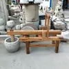 Máquina de mortero de piedra Da Ci Ba con marco de madera maciza, tamaño extragrande, tipo pedal de pie, martillo eléctrico de madera a la antigua, máquina de fibra de artemisa de chile, martillo de pedal