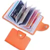 Porta-Cartão Bancário de Couro PU Anti-Desmagnetização com Múltiplos Compartimentos para Cartões, Porta-Cartões Masculino, Bolsa Compacta de Identificação Feminina, Porta-Cartões