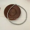 Collar de Perlas Grises de Lujo Ligero Estilo Francés, Cadena para Clavícula de Gama Alta de Nicho, Gargantilla Elegante, Collar Retro Versátil Sencillo para Mujer