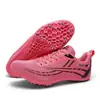 Zapatillas de clavos para atletismo para estudiantes hombres y mujeres, zapatillas de clavos profesionales para correr, salto de longitud, exámenes de educación física, entrenamiento y competiciones, rojas