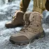 Equipo de viaje ruso contra el frío menos 40 grados botas de nieve para hombre invierno antideslizante engrosamiento anti cálidas zapatos de algodón Botas Negras