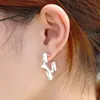 Pendientes de Corazón con Pegamento Abs de Lujo Ligero, Exquisitos y Elegantes, con Diseño Versátil, Joyería para Orejas Sencilla, Elegante y de Gama Alta