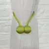 Fábrica de origen stock correa de hebilla magnética de cortina de bola enrollada a mano sala de estar todo partido simple sin perforación hebilla de cortina