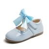 Zapatos de princesa de estilo coreano para niña, de una sola capa, con lazo, bonitos y multiusos, de cuero, para baile, primavera y otoño, 2024
