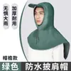 Capa Sombrero con Protección para el Cuello a Prueba de Lluvia para Repartidores, Sombrero de Lluvia Portátil Ultraligero para Senderismo al Aire Libre
