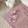 Llavero de Campana de Oveja Pequeña Suave y Linda Divertida Oveja Dulce Corazón Girly Colgante Ins Adorno para Mochila Regalo