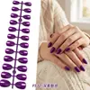 Adesivos de Nail Art de Comércio Exterior Mais Vendidos, Cor Nude Transparente, Cor Sólida, 24 Peças, Tamanhos Variados, Pontas de Nail Art Usáveis, Atacado