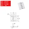 Bisagra Plana Tipo Hfv14-25/30/40/50/50A/65/75 con Agujero Redondo Bisagra de Disco de Acero Inoxidable 304