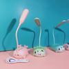 Lâmpada de mesa LED de vaca fofa Niu Tai, animal de estimação fofo de desenho animado, luz noturna recarregável por USB, pequena lâmpada de mesa para estudo e leitura de estudante