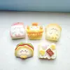 Juguetes de Comida de Dibujos Animados Tostada Maíz Accesorios de Resina Pegamento de Crema Bricolaje Pasador Goma para el Cabello Funda de Teléfono Materiales de Decoración para Tazas de Agua