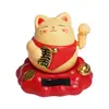 Gato da Sorte Mini Luz Solar Alimentada Balançando Mão Acenando 0kg Gato da Sorte Carro Loja Decoração de Casa