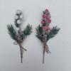 Navidad transfronteriza corte copo de nieve aguja de pino cuerda de cáñamo simulación piña fruto rojo fruta rica ratán decorativo corona árbol de Navidad