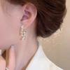 Nuevos Pendientes Mingqing 2024 de Diseño Nicho de Dos Usos Estilo Frío Versátiles con Pedrería Pendientes S925 para Mujer Venta al por Mayor