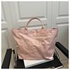 Bolso de Mano Bolsa de Gelatina Bolsa de Hombro Repelente al Agua de PVC Gran Capacidad Retro Europeo y Americano Bolsa para el Trabajo y para Viajar de Papel Kraft