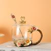 Tazas de Esmalte al por Mayor del Fabricante, Estilo Nuevo para Mujer, Alto Valor Estético, Tazas de Té con Flores para el Hogar, Vasos de Agua Exquisitos para la Oficina, Uso para Maestros