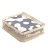 Conjunto de 4 Peças de Rede com Bolsa de Armazenamento para Roupas Sazonais, Bolsa Organizadora de Roupas, Compartimento à Prova de Poeira para Colchas no Guarda-Roupa com Alça de Armazenamento