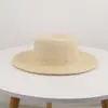Sombrero de paja liso para sombrero de paja grande hecho a mano para bricolaje, base de sombrero de sol semiacabada, se puede decorar libremente con bordes ondulados