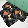 Alfombrillas de Suelo Estilo Nórdico Estampado de Plantas Transfronterizas Alfombrillas Absorbentes para Cocina Alfombrillas Antideslizantes Resistentes a Manchas para Baño Alfombra para Dormitorio Felpudos